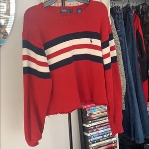 Cropped Polo Sweater